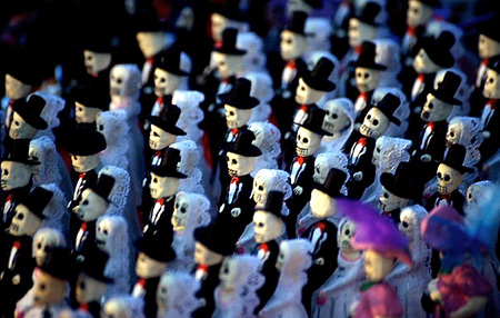 Skeleton Bride and Groom Toys, Day Of The Dead, Patzcuaro